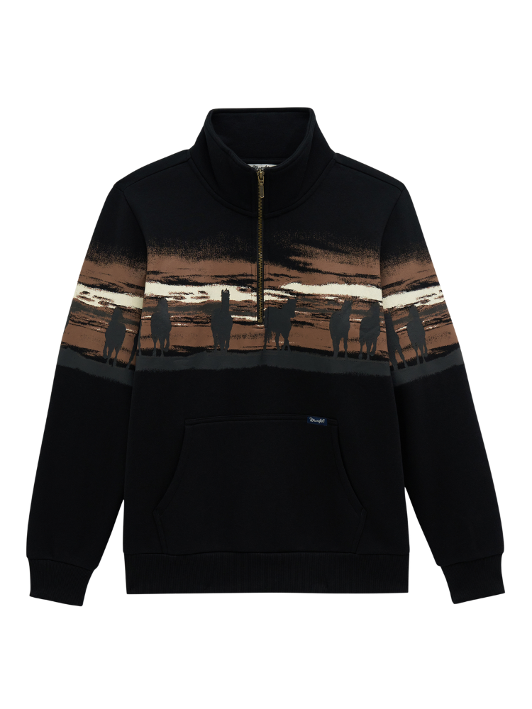 Chandail Retro® Punchy 1/4 Zip Horses - Femme