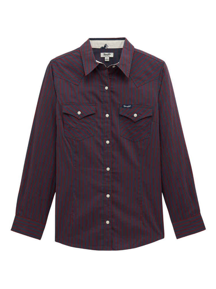 Chemise Western Retro® à rayures - Femme