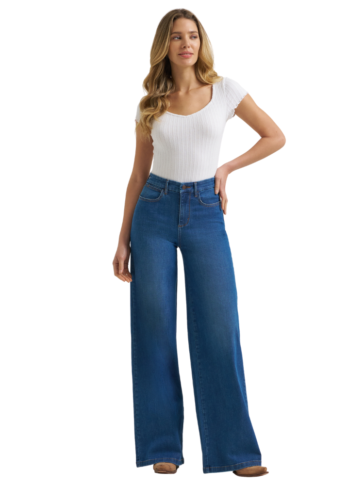 Jeans Western Bespoke Wide Leg Vienna taille haute - Femme