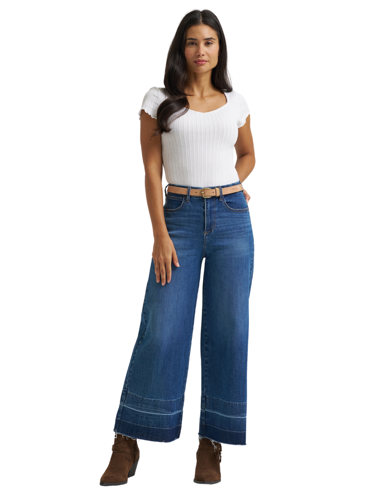 Jeans Western Bespoke Wideleg Crop Leanna - Femme