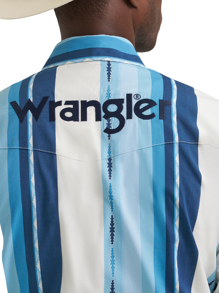 Chemise Western Vintage Stripe avec manche brodée - Homme