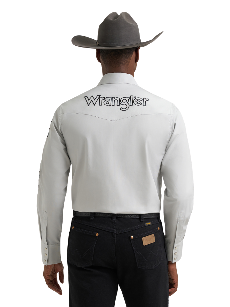 Chemise Western blanche à broderies - Homme