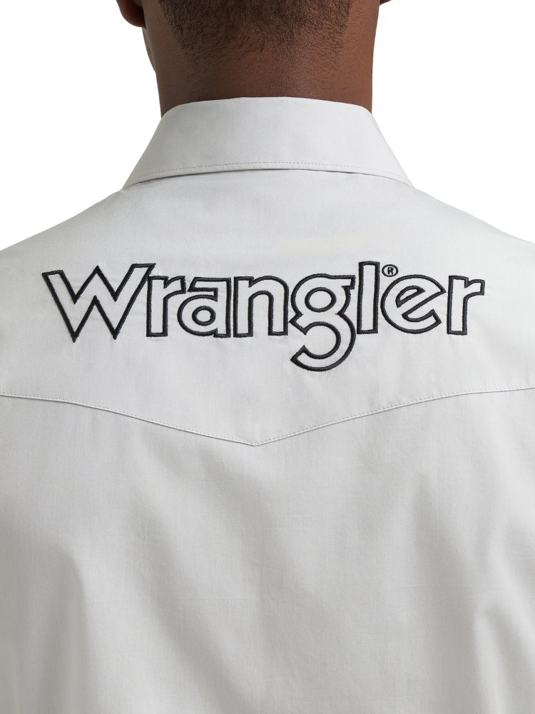 Chemise Western blanche à broderies - Homme