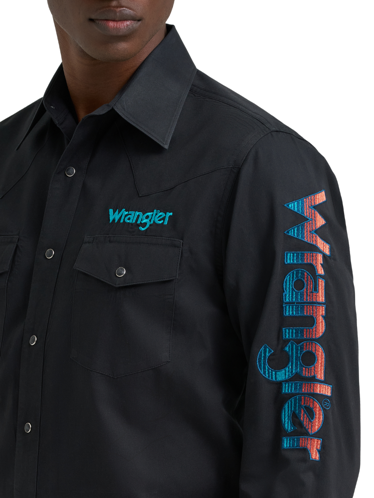 Chemise Western à Logo Dégradé - Homme