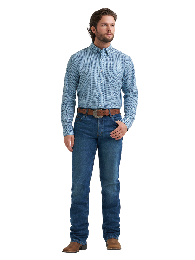Chemise Wrangler® X Cody Johnson Performance Géo Blue - Homme
