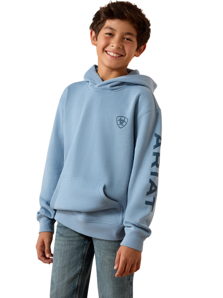Chandail à capuchon Ariat Logo Light Denim - Garçon