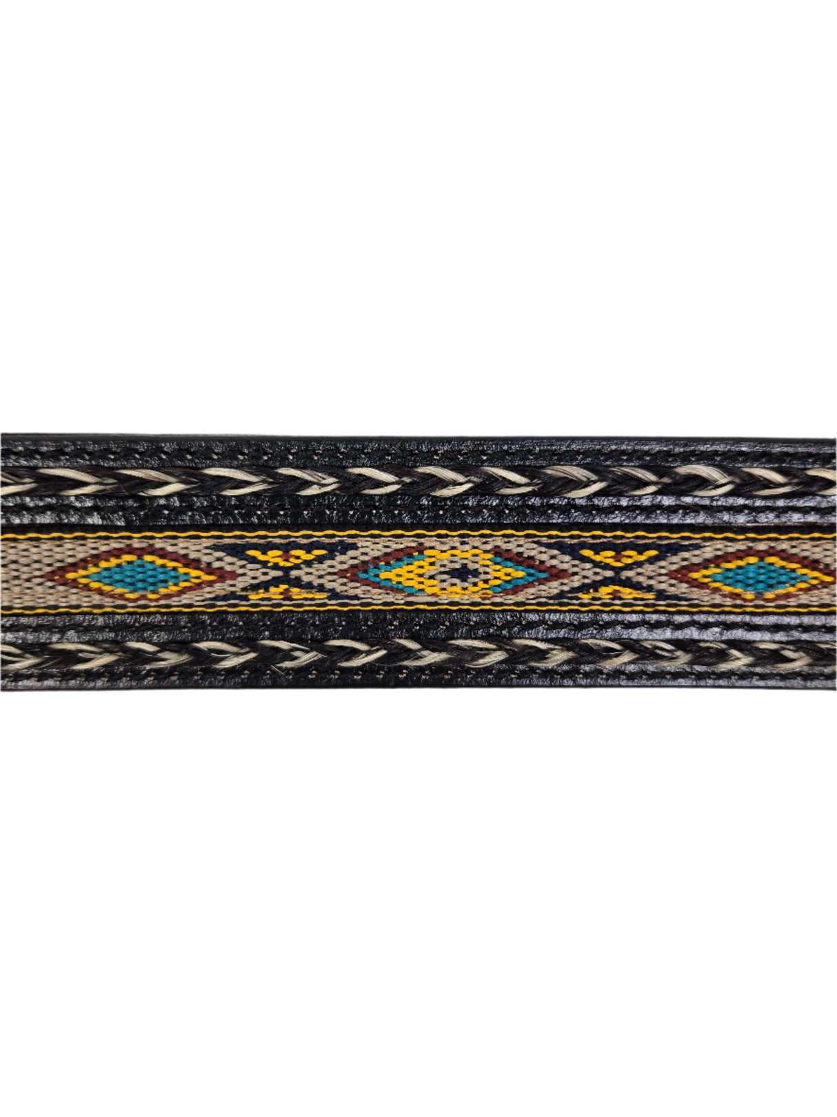 Ceinture western Aztec noire - Homme