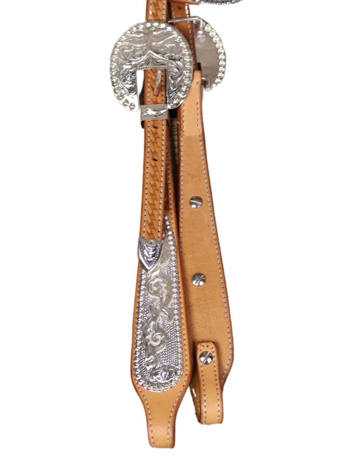 Bride Western de show à une oreille avec plaques gravées