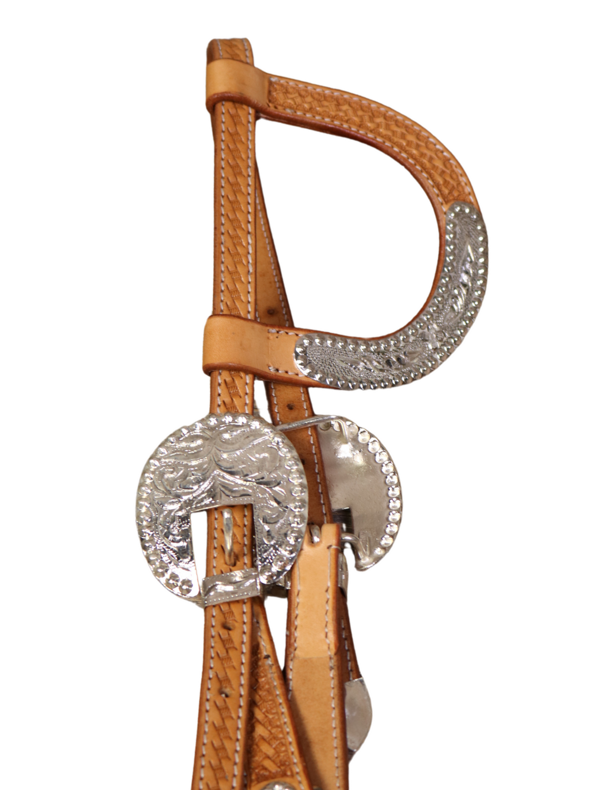 Bride Western de show à une oreille avec plaques gravées