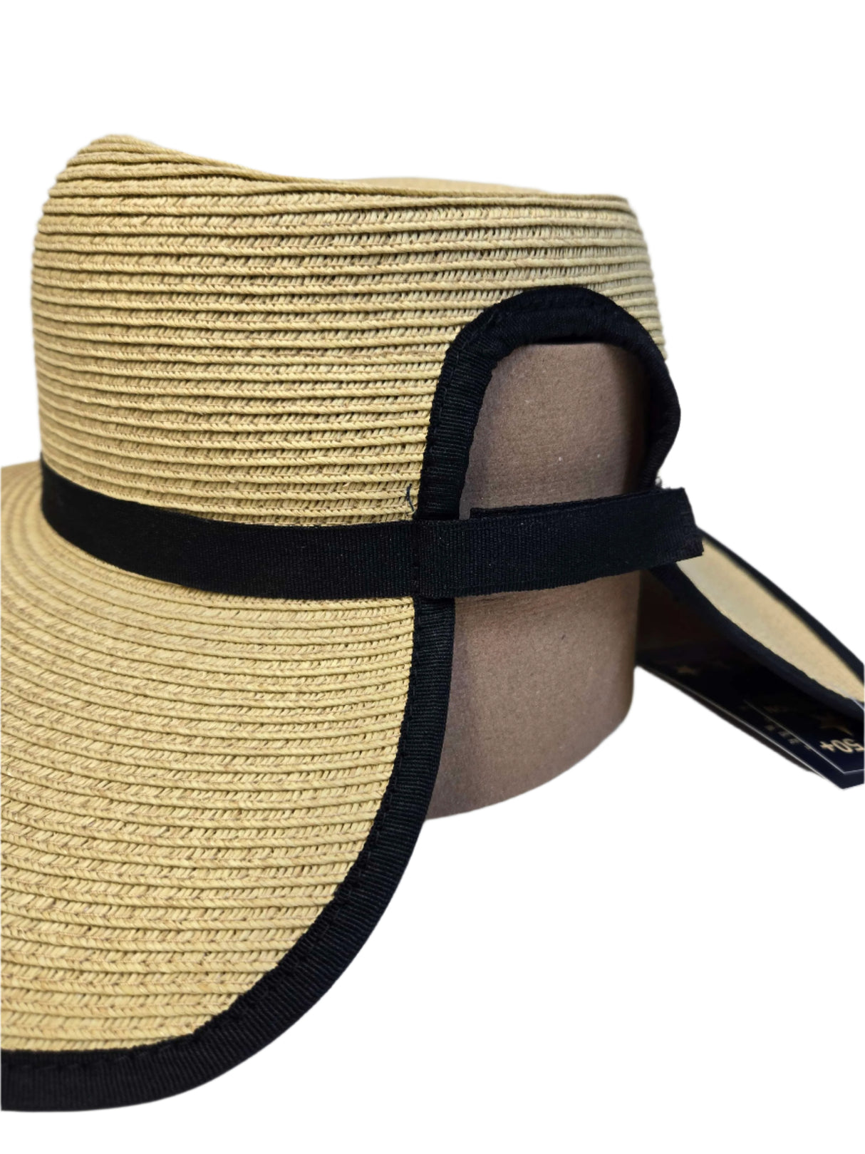 Cherish Straw Hat with Ponytail Hole - Women