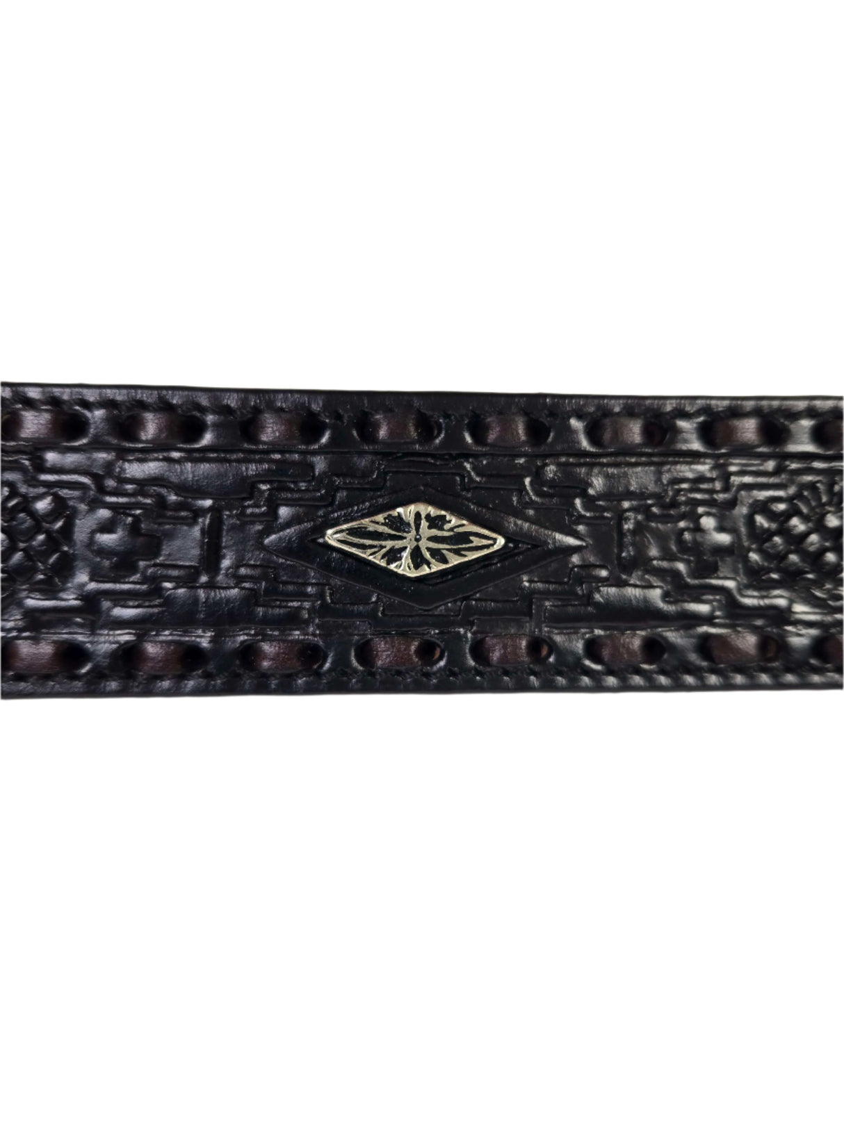 Ceinture western Diamond Concho Noire - Homme