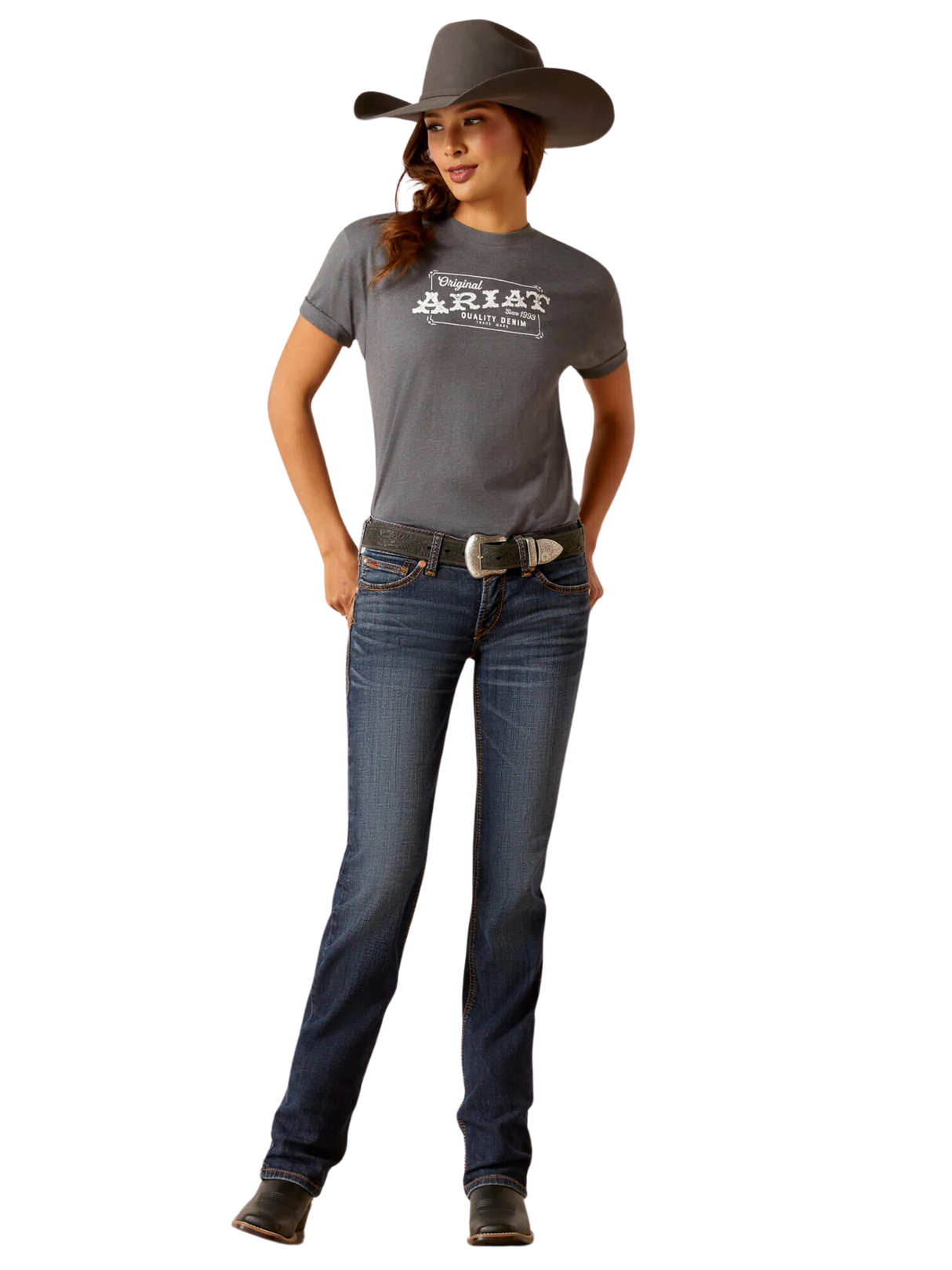 Jeans R.E.A.L. Charly Taille Basse Droite - Femme