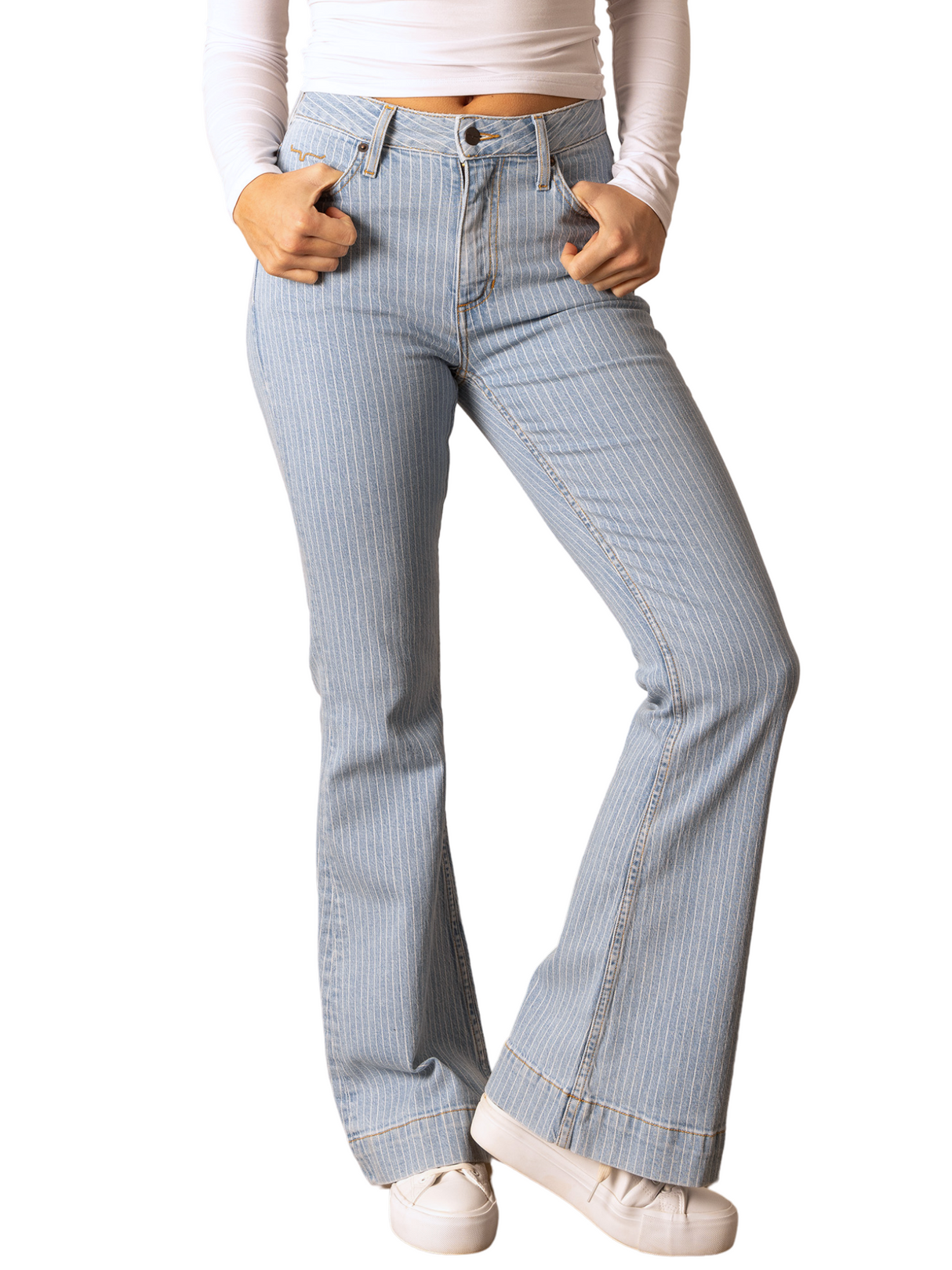 Western Crystal Stripe Trouser HR Jeans - Women's