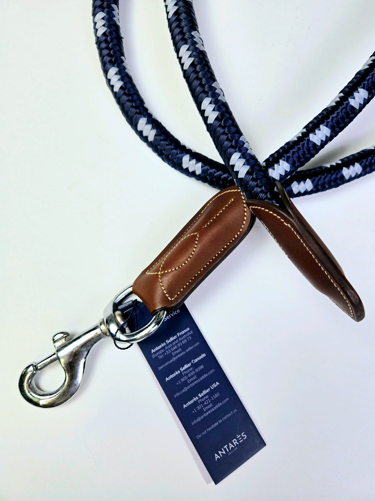 Laisse avec embouts en cuir