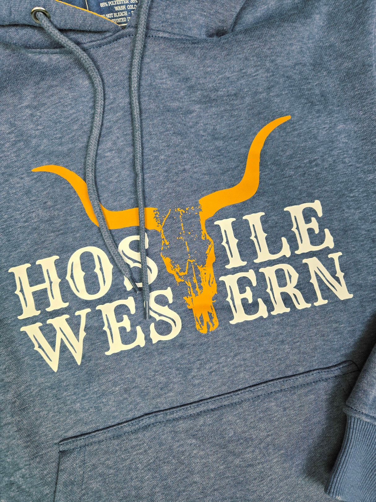 Hoodie longhorn et lettrage rustique - Homme