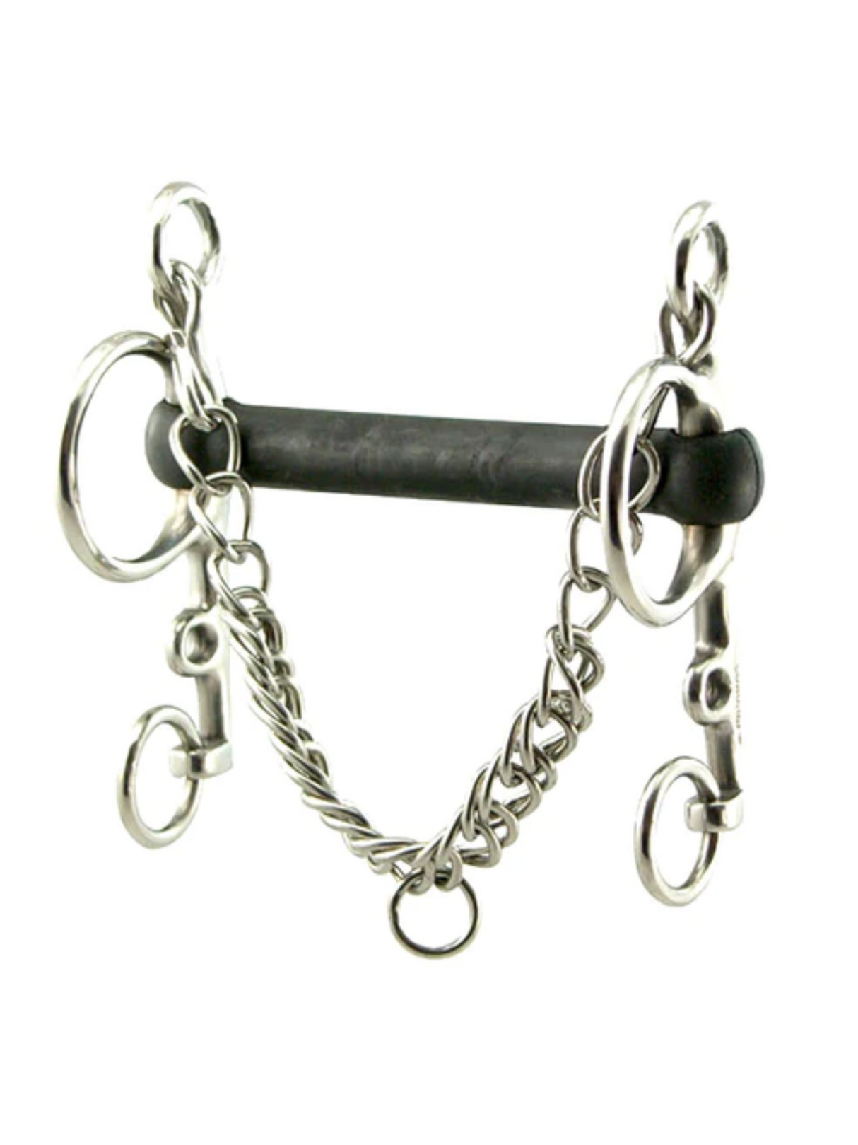 Straight rubber Pelham bit