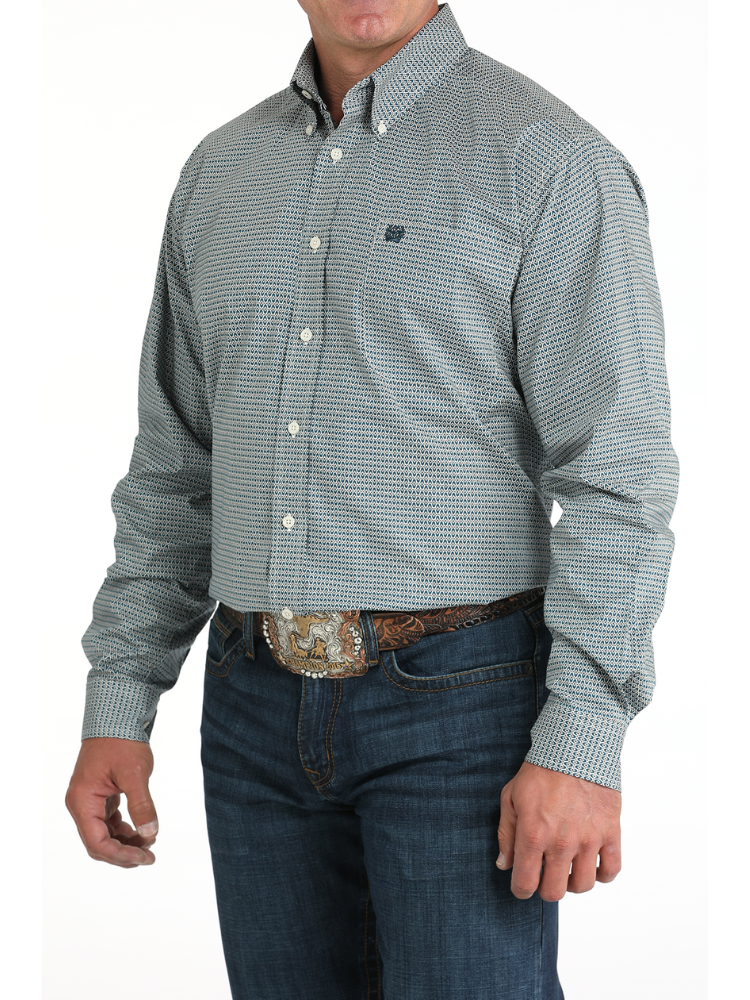 Chemise Western Teal/Noire classique - Homme