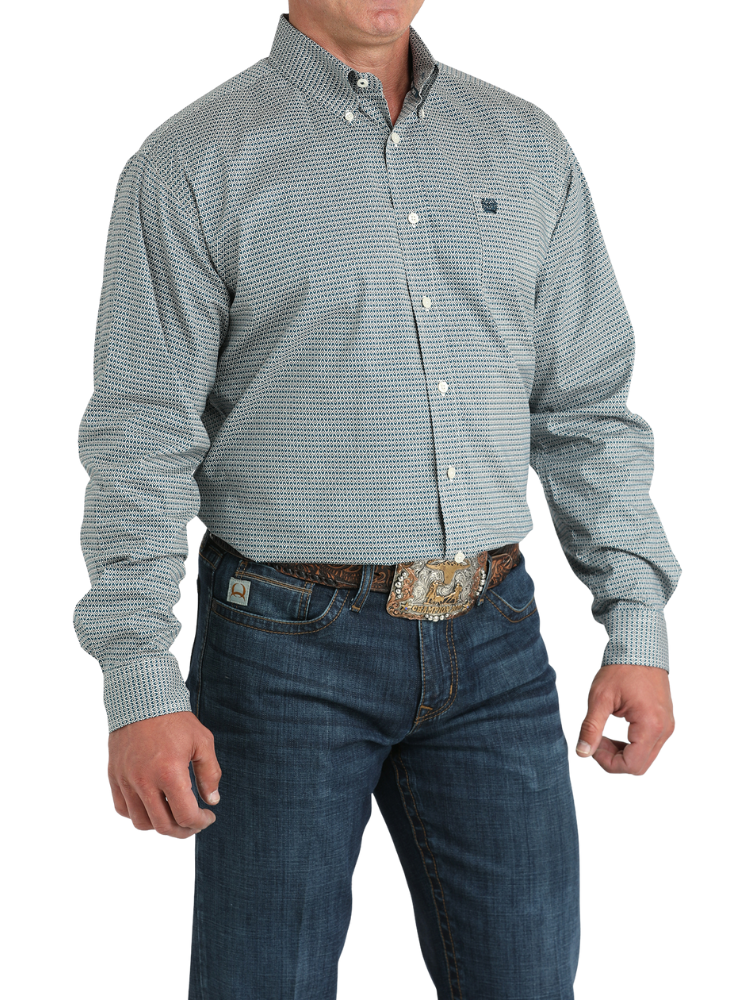 Chemise Western Teal/Noire classique - Homme