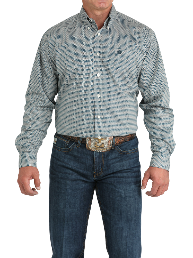 Chemise Western Teal/Noire classique - Homme
