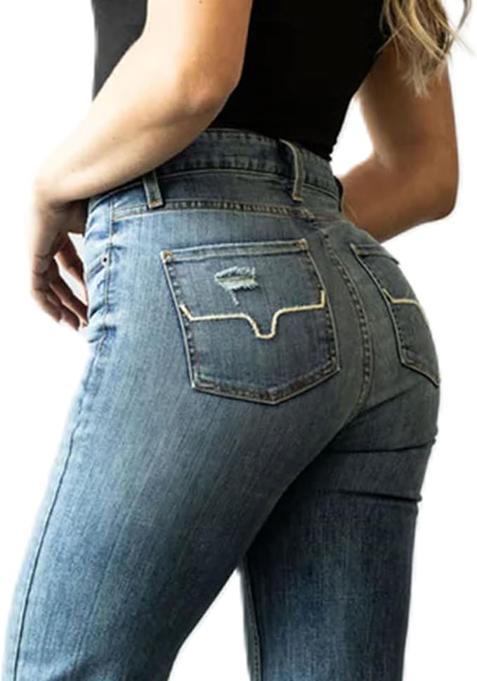 Jeans Olivia Trousers High Rise Blue - Femme