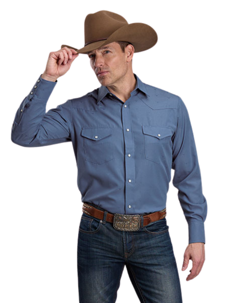 Chemise western Tone-on-Tone Tossed Steerhead - Homme