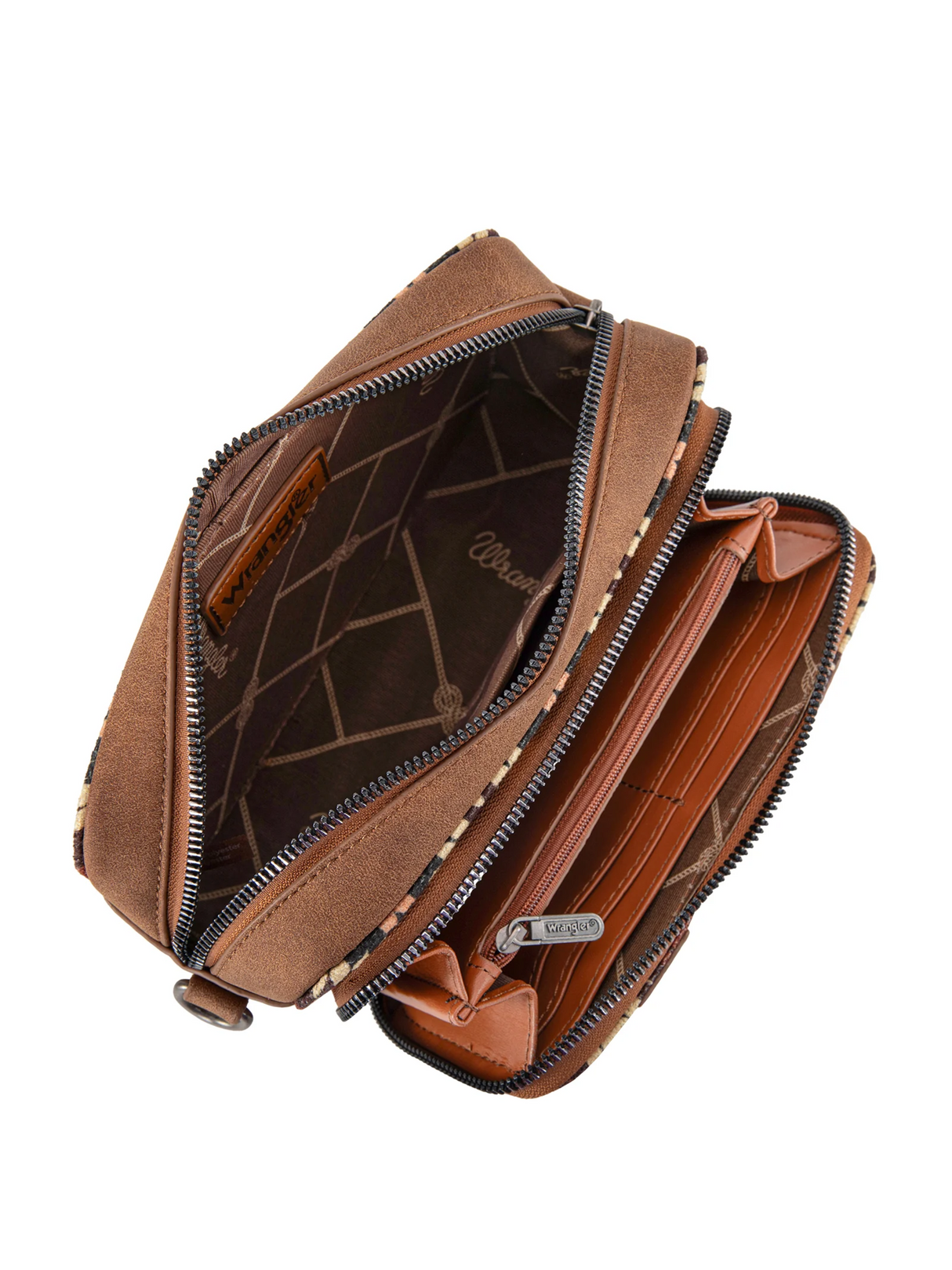 Sac à bandoulière Aztèque avec Compartiment Portefeuille