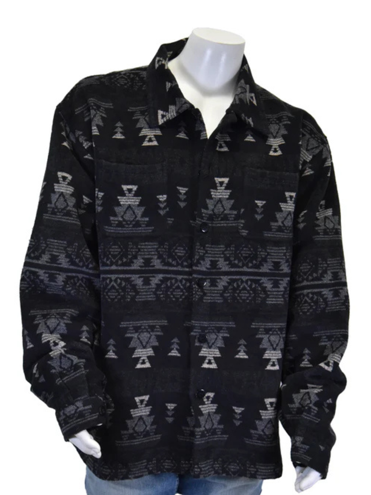 Veste Noir à Motif Aztèque - Homme