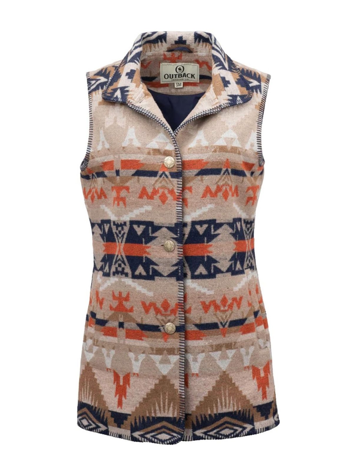 Veste longue sans manches Stockard - Femme