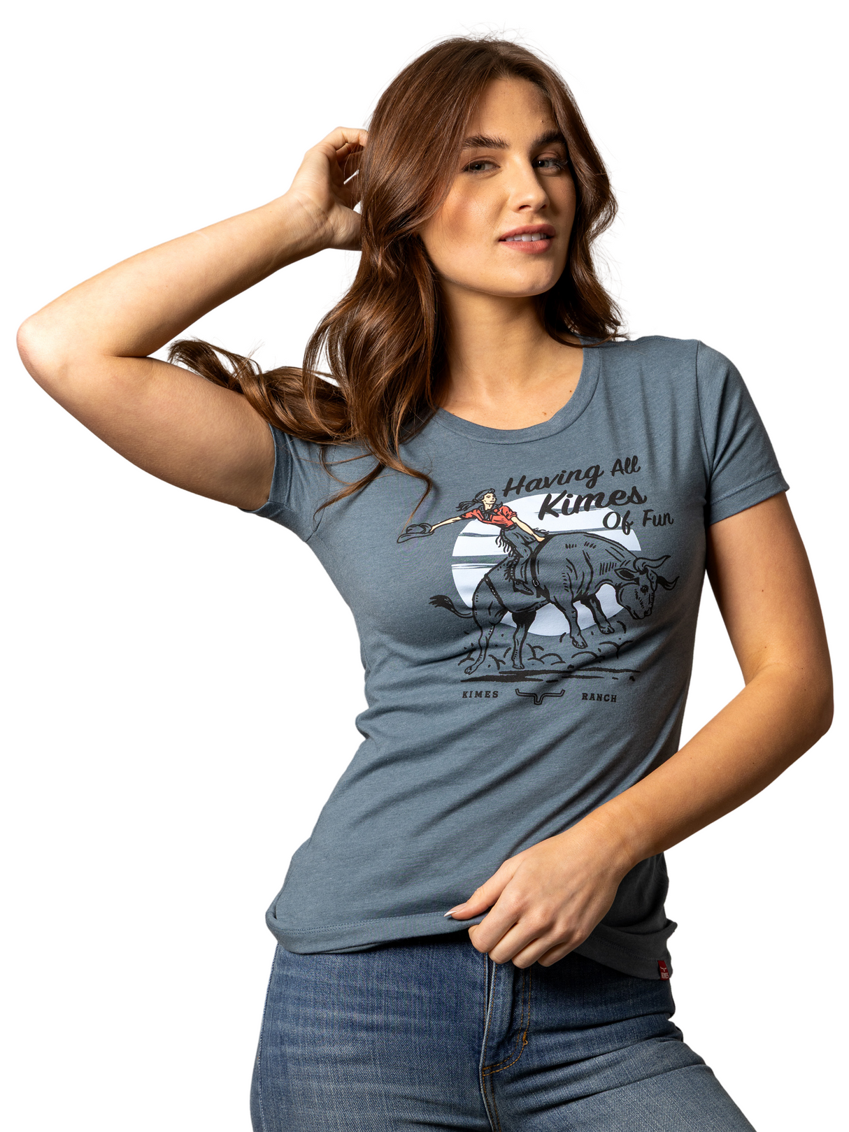 T-shirt All Kimes of Fun Indigo - Femme