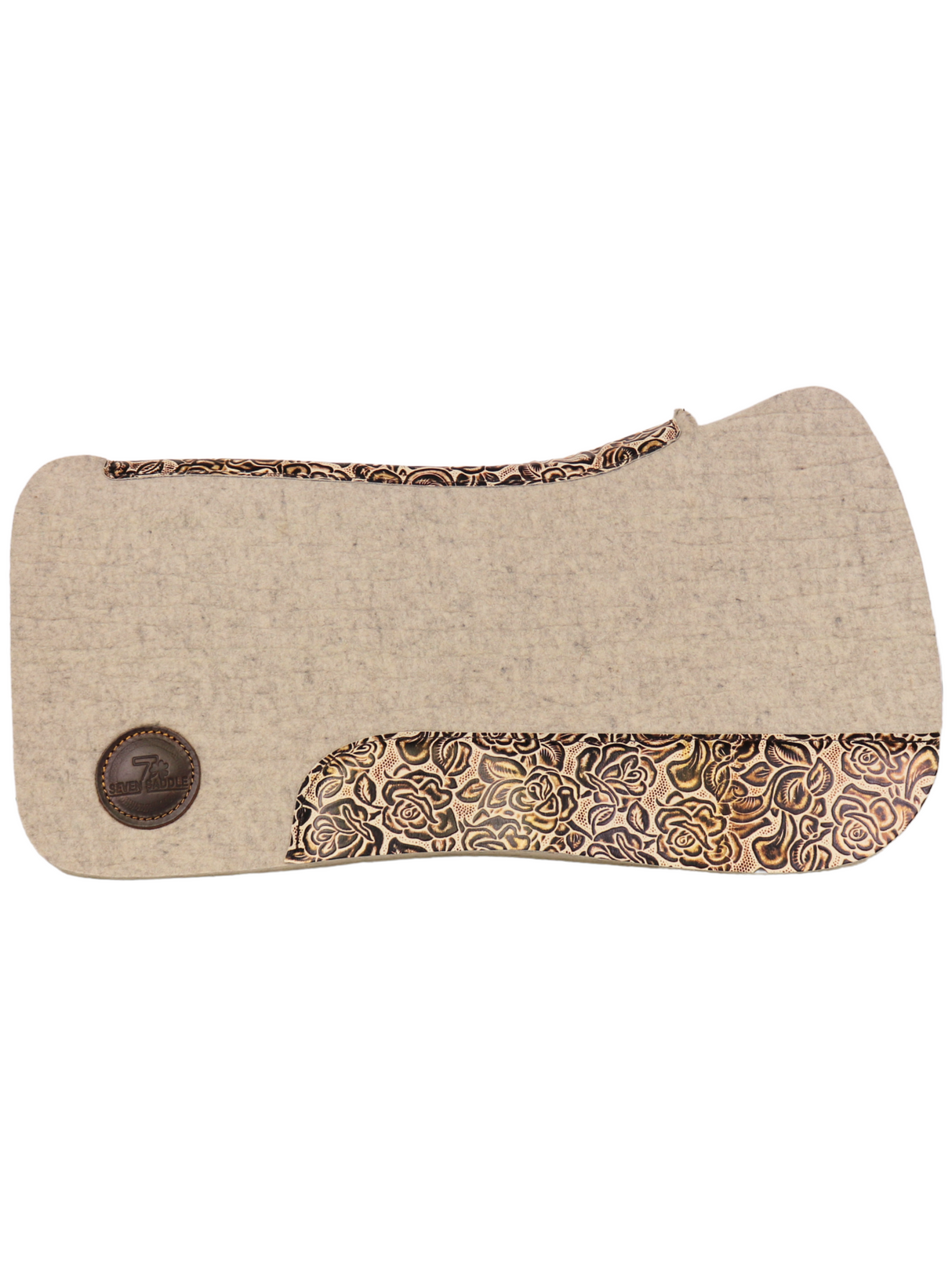 Tapis Western Beige avec Fleurs brunes