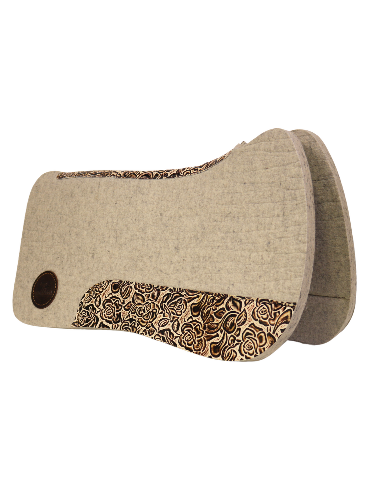 Tapis Western Beige avec Fleurs brunes