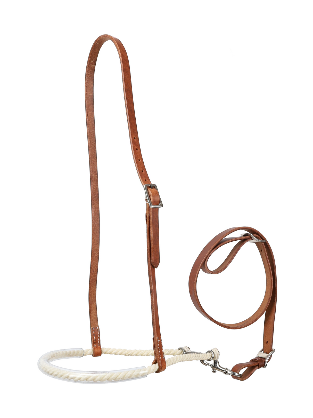 Noseband en corde caoutchoutée avec tiedown ajustable cuir de vache d’Argentine