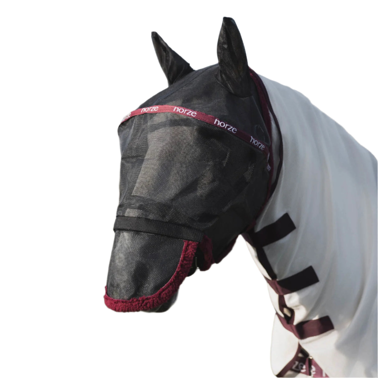 Metal frame fly mask