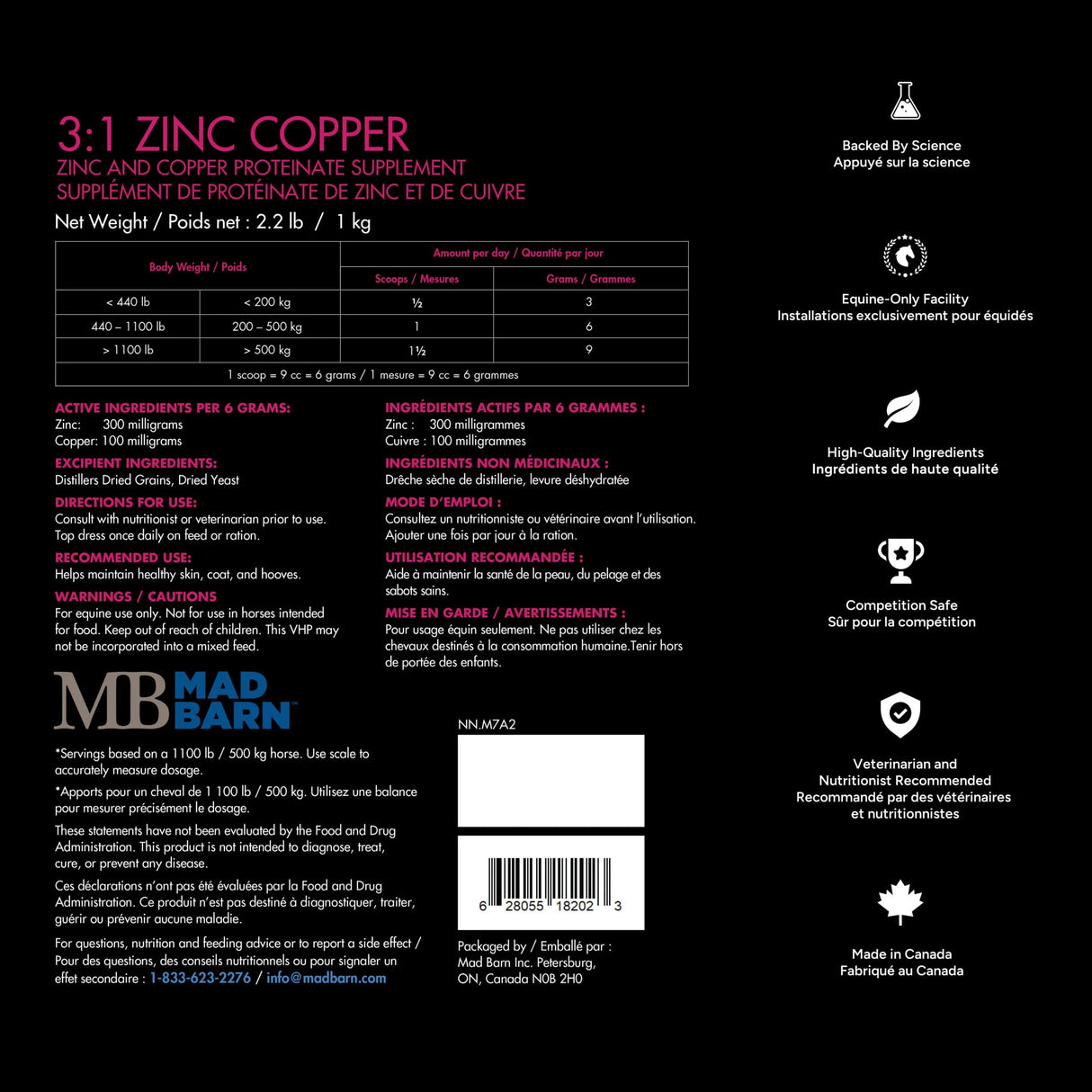 Mineral Supplement 3:1 Zinc Copper