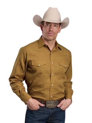 Chemise Western Camel Brown - Homme