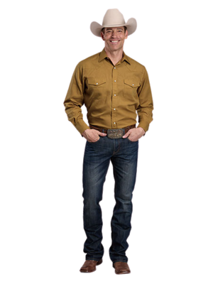 Chemise Western Camel Brown - Homme