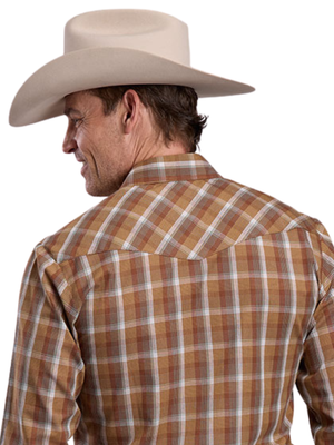 Chemise Western à carreaux Brun/Sage - Homme