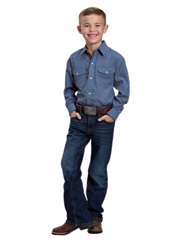Chemise Western Ton sur Ton Tossed Steerhead - Garçon