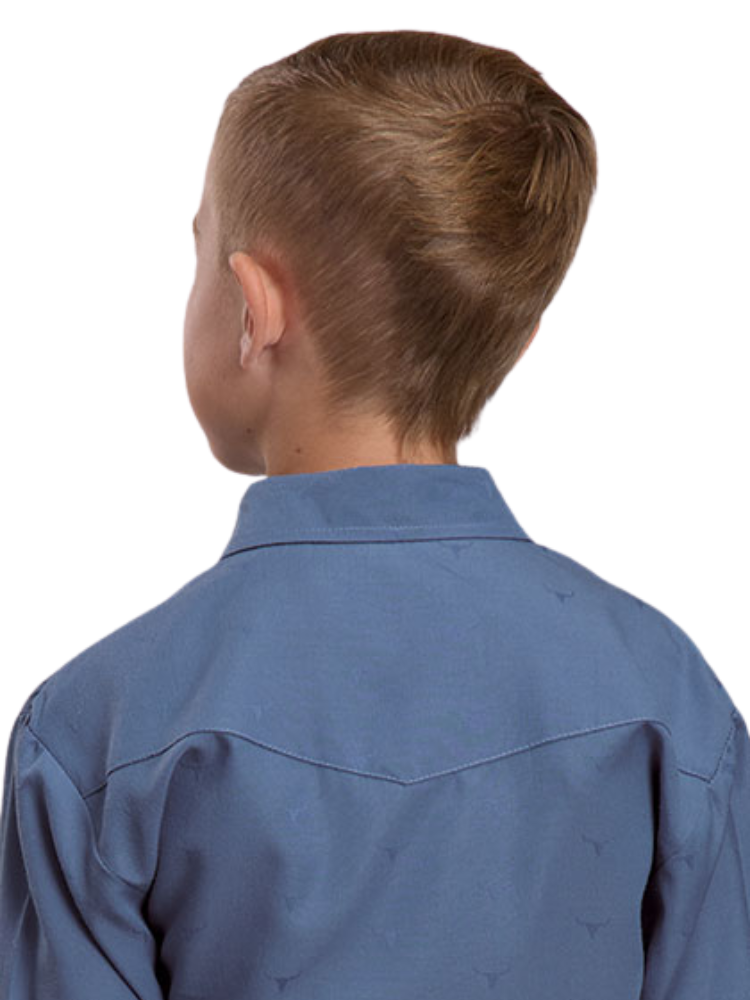 Chemise Western Ton sur Ton Tossed Steerhead - Garçon