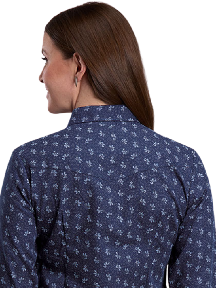 Chemise Western Florale Navy - Femme