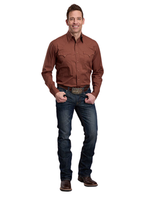 Chemise Western Performance Sienna Brown - Homme