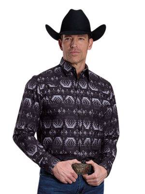 Chemise Western Ombre Aztec Horizontal - Homme