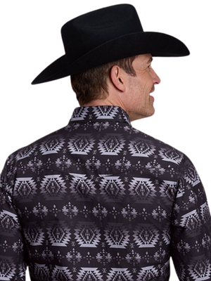 Chemise Western Ombre Aztec Horizontal - Homme