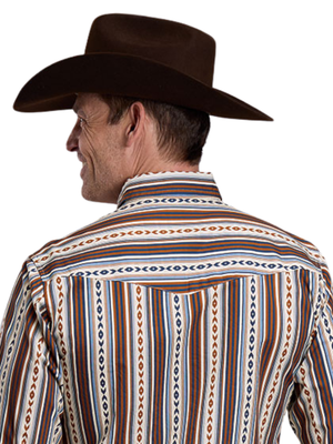 Chemise Western Performance Vertical Vintage Stripe - Homme