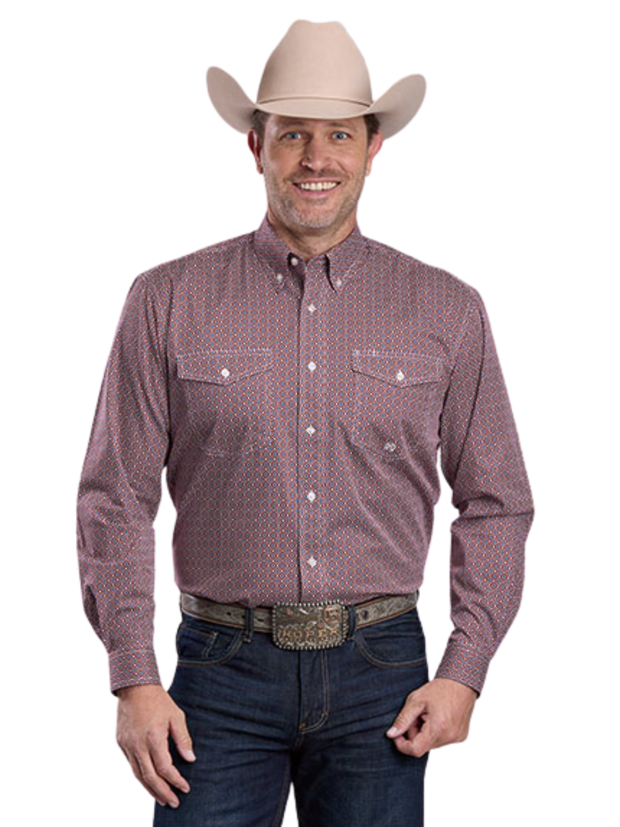 Western Shirt Amarillo Collection Red Tile Scarf - Men's