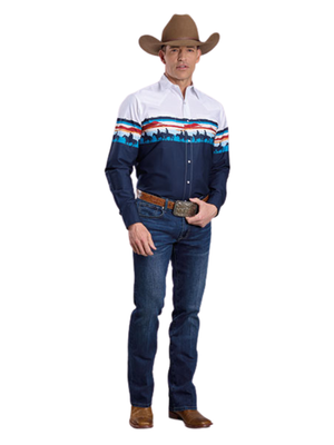 Vintage Sunset Border Collection Western Shirt - Men's