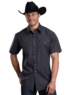 Chemise Western 2831 Aztec Print à manches courtes - Homme