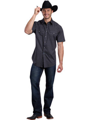 Chemise Western 2831 Aztec Print à manches courtes - Homme