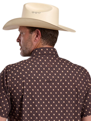 Chemise Western 3013 Argyle à manches courtes - Homme