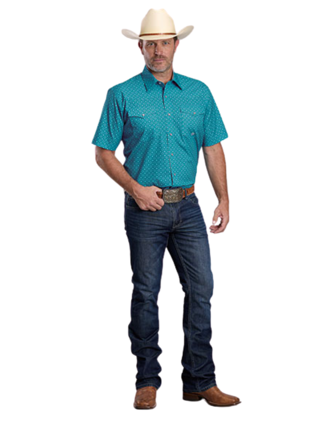 Chemise à manches courtes Amarillo Wallpaper Medaillon - Homme